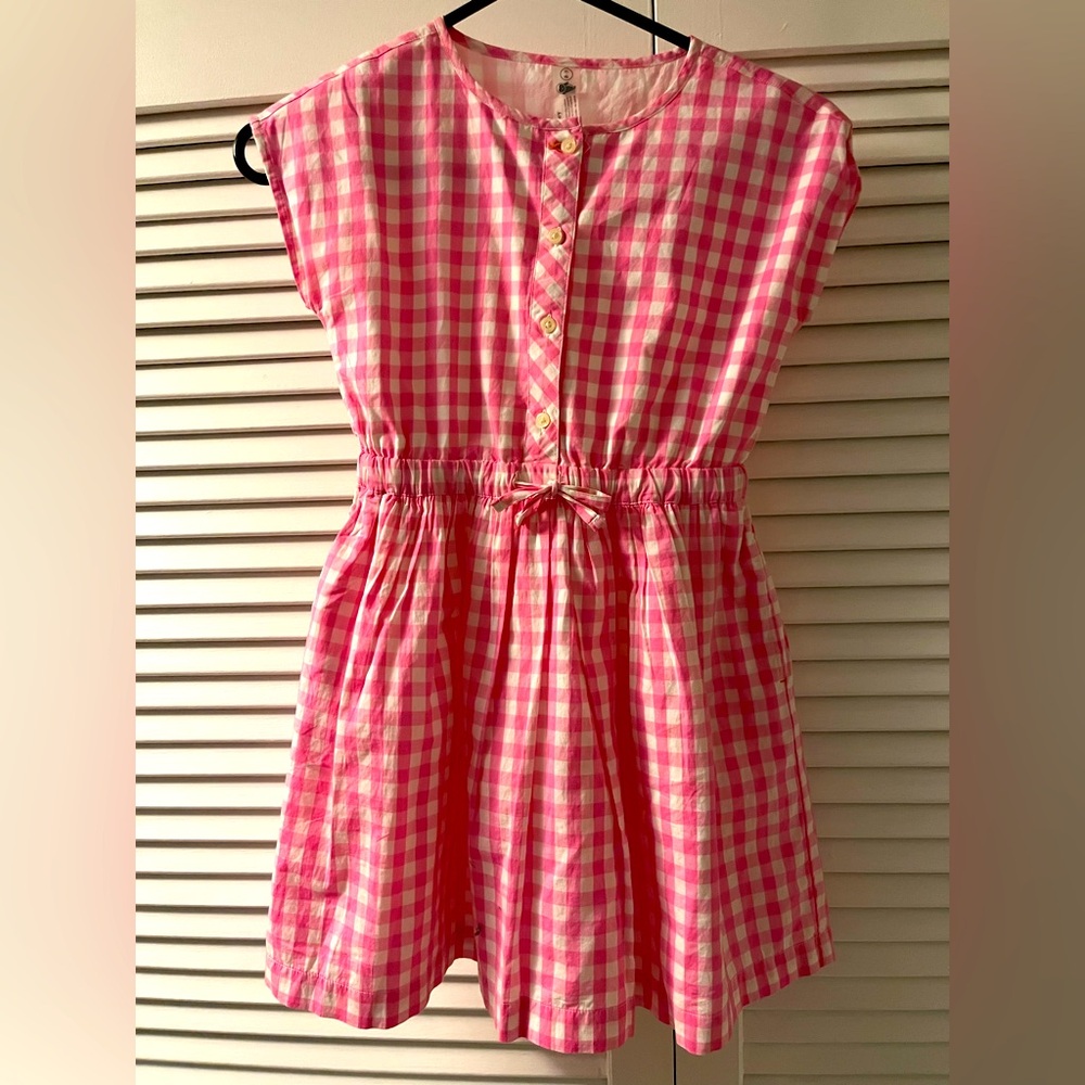 NWOT Primary Pink Gingham Dress